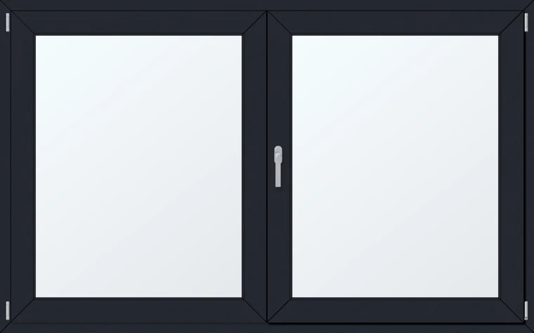 Dvoukřídlé plastové okno 210x130