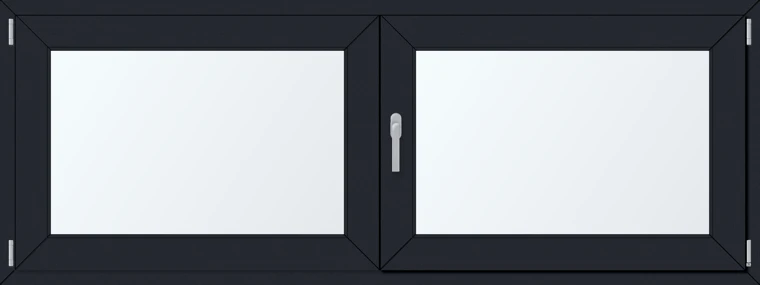 Dvoukřídlé plastové okno 190x70