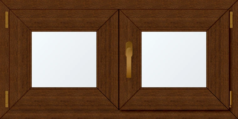 Dvoukřídlé plastové okno 100x60