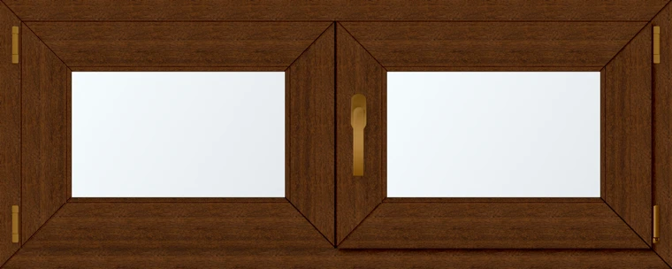 Dvoukřídlé plastové okno 130x60