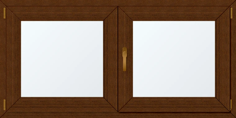 Dvoukřídlé plastové okno 140x70