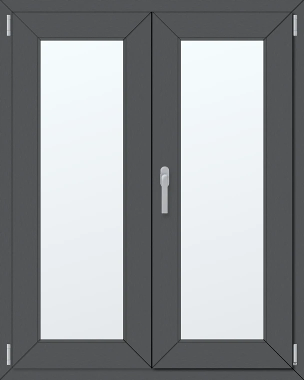 Dvoukřídlé plastové okno 100x120