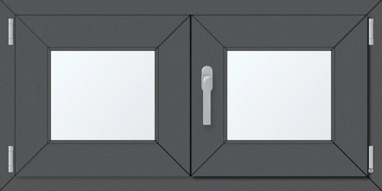 Dvoukřídlé plastové okno 100x60