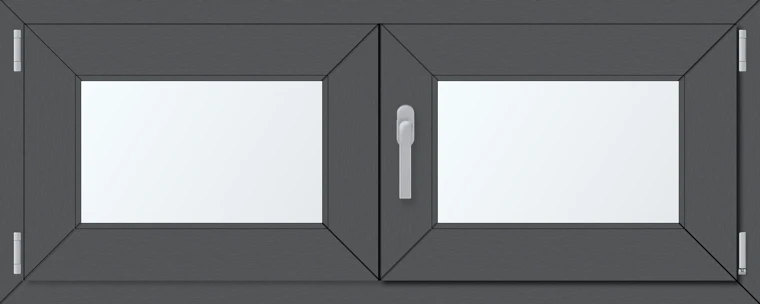 Dvoukřídlé plastové okno 120x60