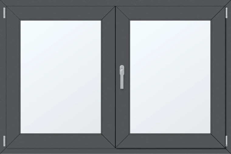 Dvoukřídlé plastové okno 140x90