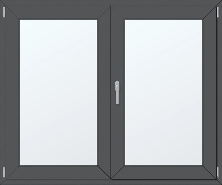 Dvoukřídlé plastové okno 160x130