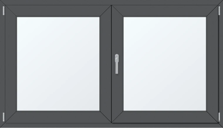 Dvoukřídlé plastové okno 180x110