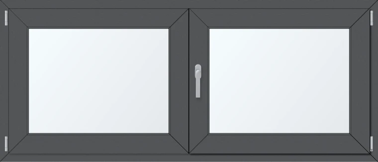 Dvoukřídlé plastové okno 170x70