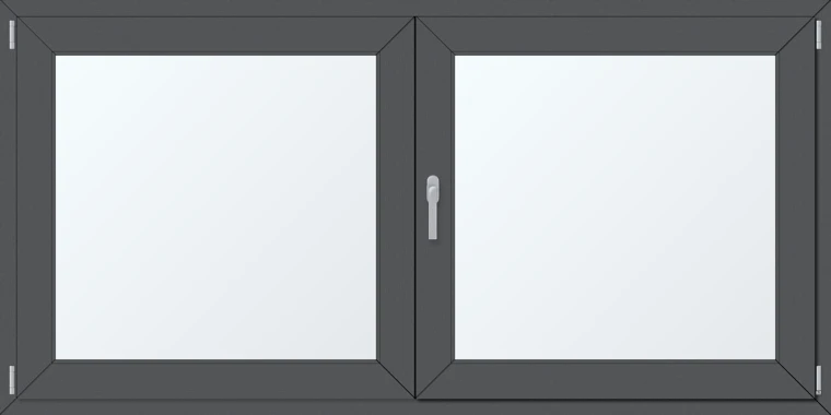 Dvoukřídlé plastové okno 210x110