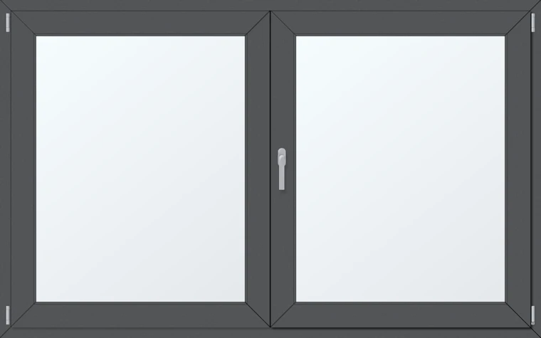 Dvoukřídlé plastové okno 210x130
