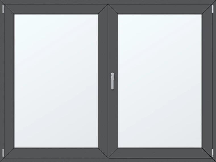Dvoukřídlé plastové okno 210x160