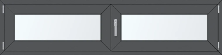 Dvoukřídlé plastové okno 190x60