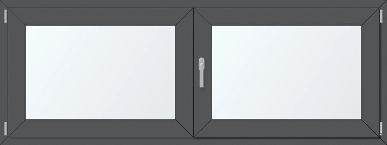 Dvoukřídlé plastové okno 190x70