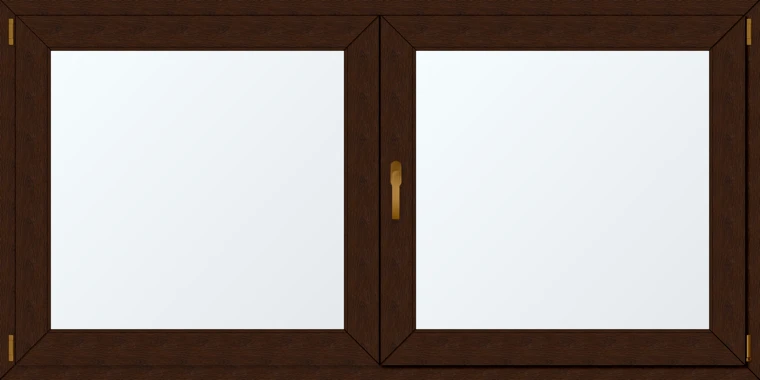 Dvoukřídlé plastové okno 210x110