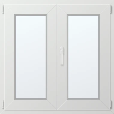 Dvoukřídlé plastové okno 110x110