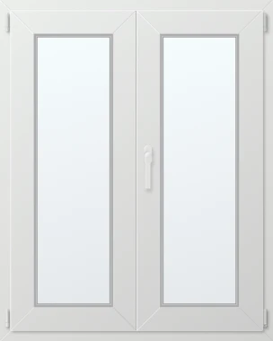 Dvoukřídlé plastové okno 100x120