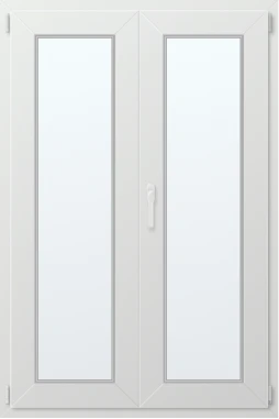 Dvoukřídlé plastové okno 100x140