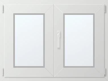 Dvoukřídlé plastové okno 100x80