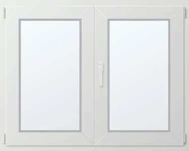 Dvoukřídlé plastové okno 130x100