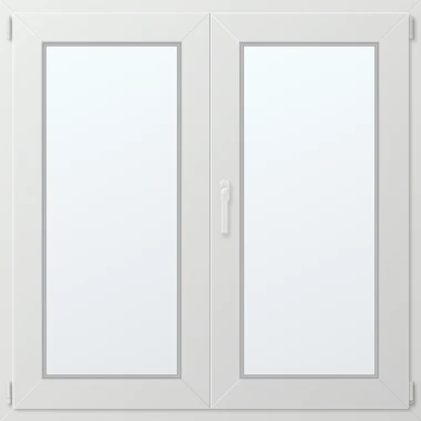 Dvoukřídlé plastové okno 130x120