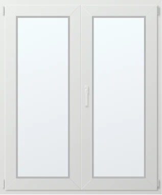 Dvoukřídlé plastové okno 120x140