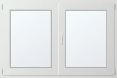 Dvoukřídlé plastové okno 160x90