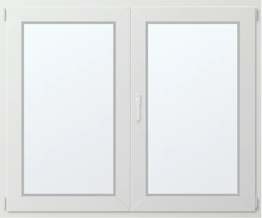Dvoukřídlé plastové okno 150x120