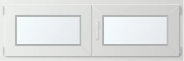 Dvoukřídlé plastové okno 140x60