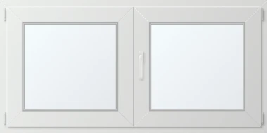 Dvoukřídlé plastové okno 160x80