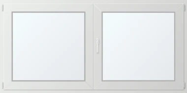 Dvoukřídlé plastové okno 210x90