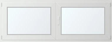 Dvoukřídlé plastové okno 210x80