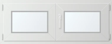 Dvoukřídlé plastové okno pravé 120x60