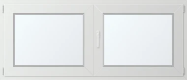 Dvoukřídlé plastové okno pravé 180x80