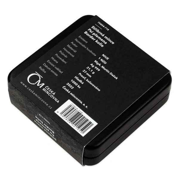 Stříbrná mince Psí plemena - Border kolie proof | 31,1 g - pohled 7