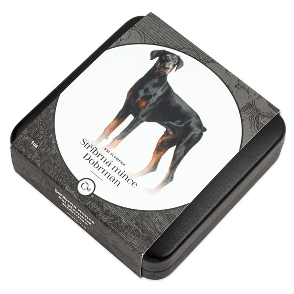 Stříbrná mince Psí plemena - Dobrman proof | 31,1 g - pohled 3