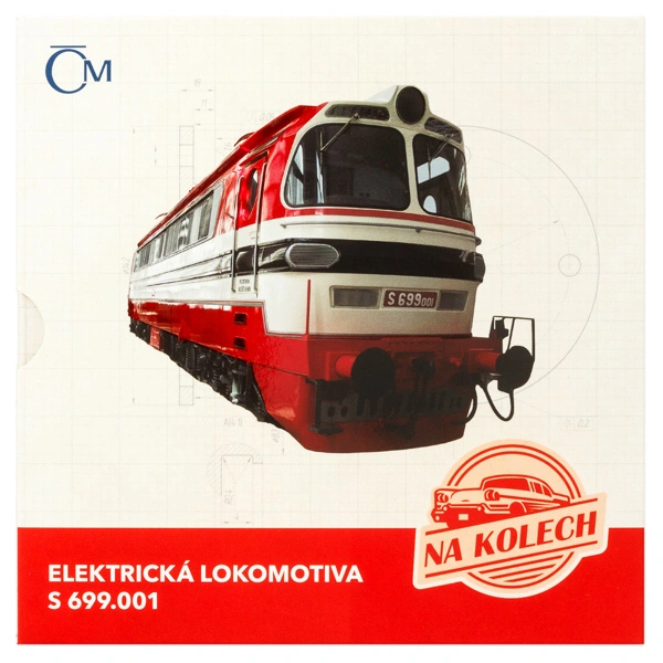 Stříbrná mince Na kolech - Elektrická lokomotiva S 699.001 proof | 31,1 g - pohled 4