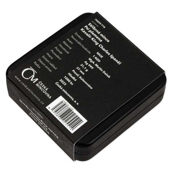 Stříbrná mince Psí plemena - Kavalír King Charles španěl proof | 31,1 g - pohled 7