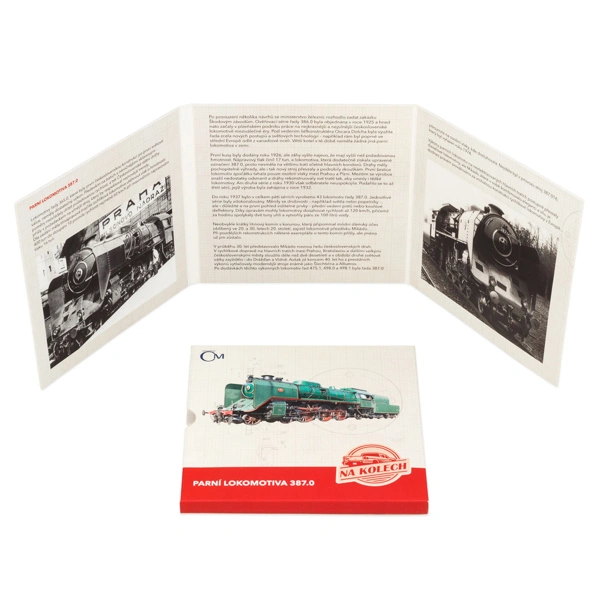 Stříbrná mince Na kolech - Parní lokomotiva 387.0 Mikádo proof | 31,1 g - pohled 6