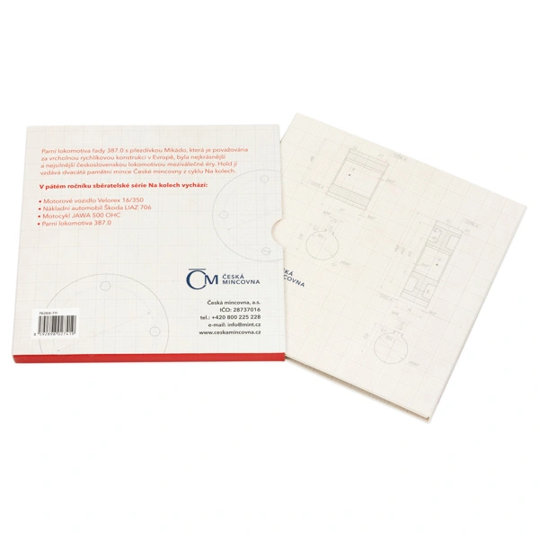 Stříbrná mince Na kolech - Parní lokomotiva 387.0 Mikádo proof | 31,1 g - pohled 7