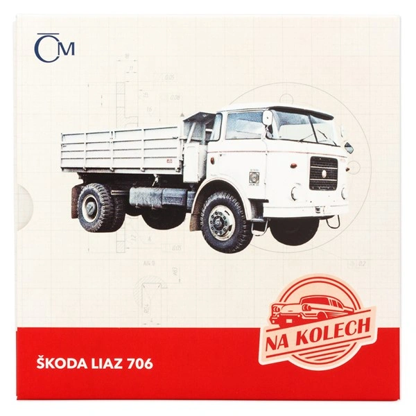 Stříbrná mince Na kolech - Nákladní automobil Škoda LIAZ 706 proof | 31,1 g - pohled 3