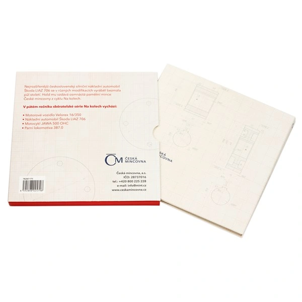 Stříbrná mince Na kolech - Nákladní automobil Škoda LIAZ 706 proof | 31,1 g - pohled 8