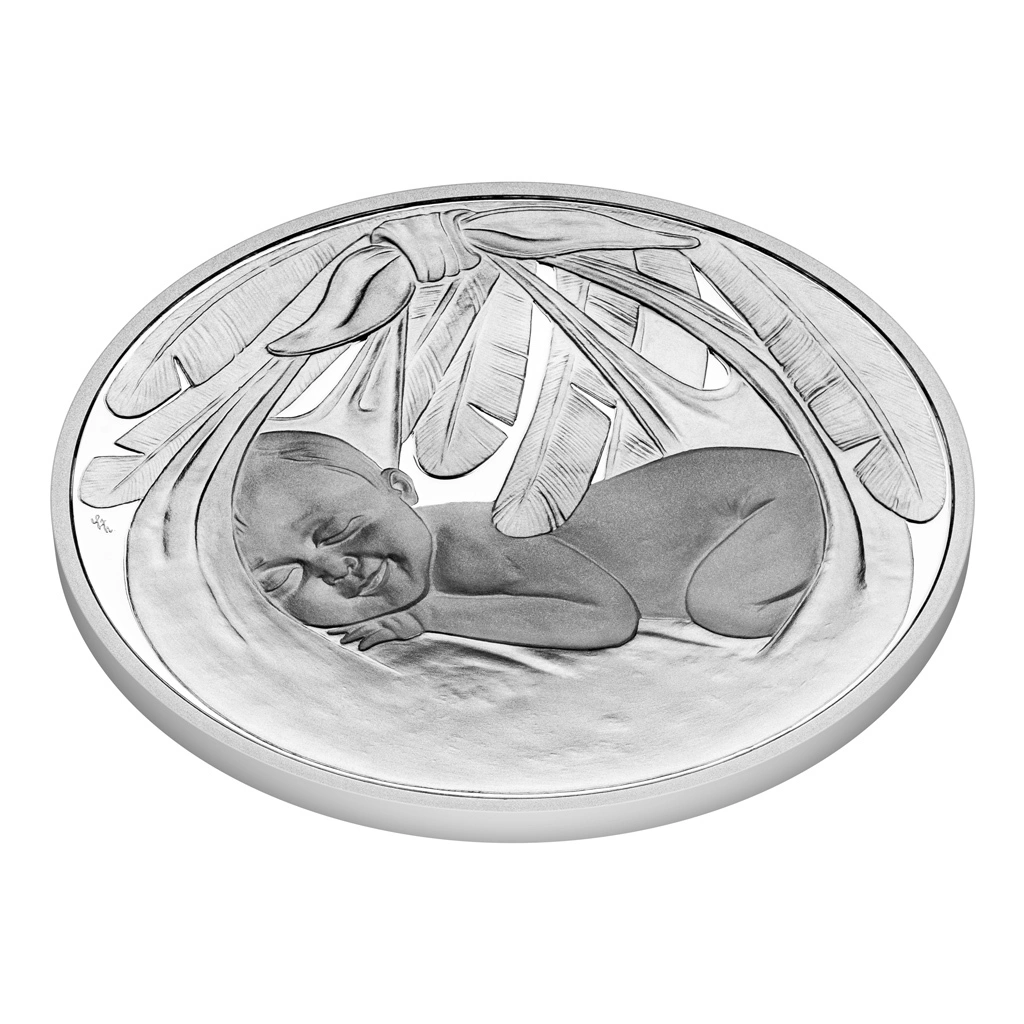 Slovenský tolar k narození dítěte Čáp 2024 proof | 29 g - pohled 3
