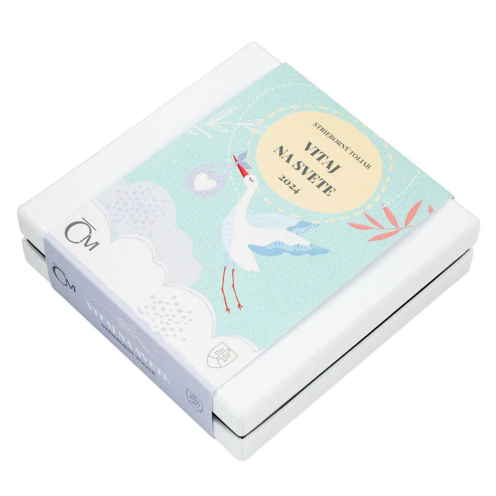 Slovenský tolar k narození dítěte Čáp 2024 proof | 29 g - pohled 4