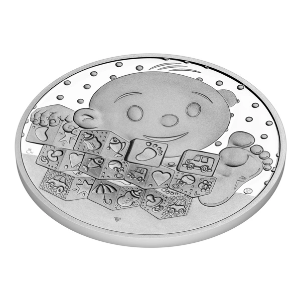 Slovenský tolar k narození dítěte 2024 s věnováním proof | 29 g - pohled 4