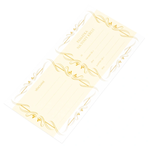 Zlatý dukát ke křtu s věnováním proof | 3,49 g - pohled 3