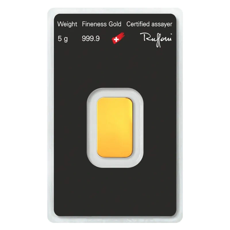 Zlatý slitek Argor-Heraeus 5 g
