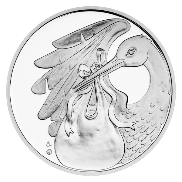 Slovenský tolar k narození dítěte Čáp 2024 proof | 29 g