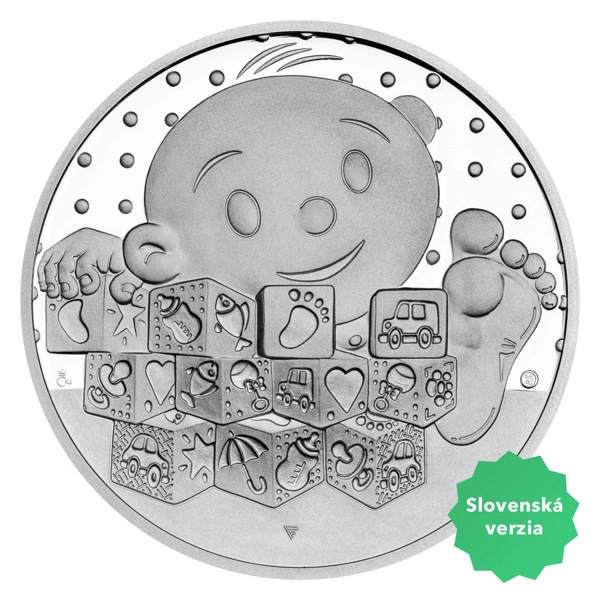 Slovenský tolar k narození dítěte 2024 s věnováním proof | 29 g