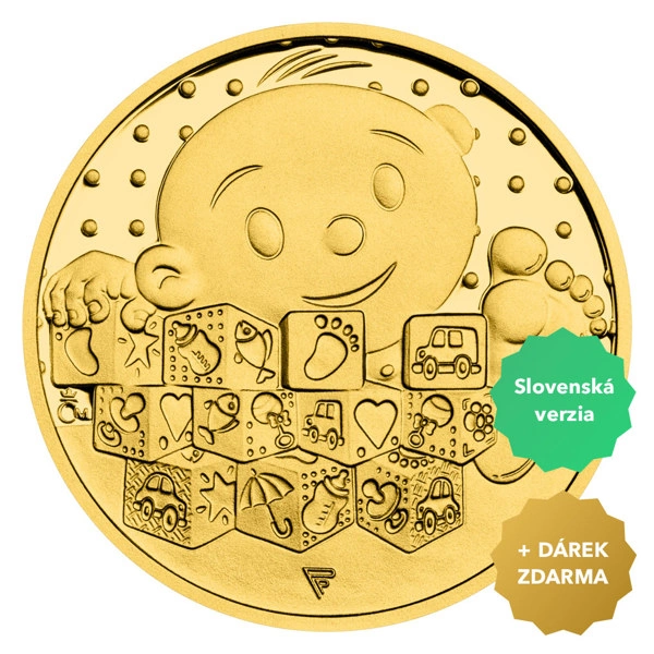 Slovenský zlatý dukát k narození dítěte 2024 proof | 3,49 g