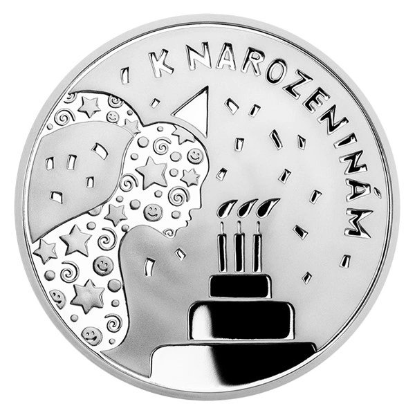 Stříbrná medaile K narozeninám - oslava proof | 42 g